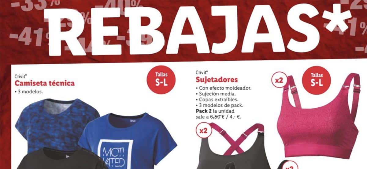 lidl sujetador deportivo