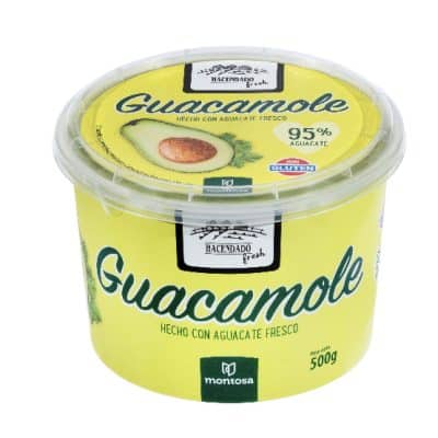 guacamole hacendado 95% de aguacate freco mercadona