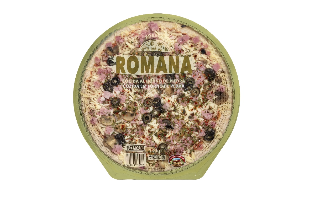 pizza romana con champiñones hacendado mercadona