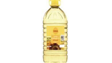 garrafa de 5 litros de aceite de girasol mercadona hacendado 0,2% acidez