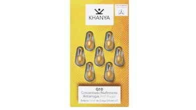 perlas faciales Q10 marca Khanya un concentrado reafirmante antiarrugas en Mercadona