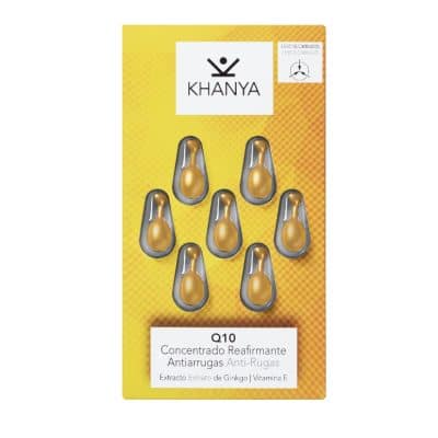 perlas faciales Q10 marca Khanya un concentrado reafirmante antiarrugas en Mercadona