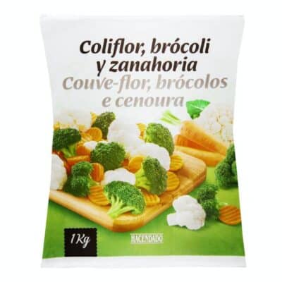 Coliflor brocoli y zanahoria Hacendado ultracongelada PP